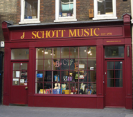 Schott Music London - front of building